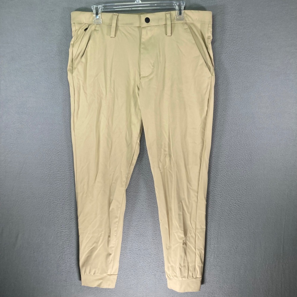 Stylus Men's Khaki Polyester Jogger Pants Size‎ 34 Regular Golf Casual